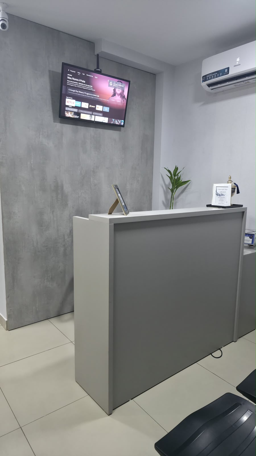Recepção do consultório Master Vision